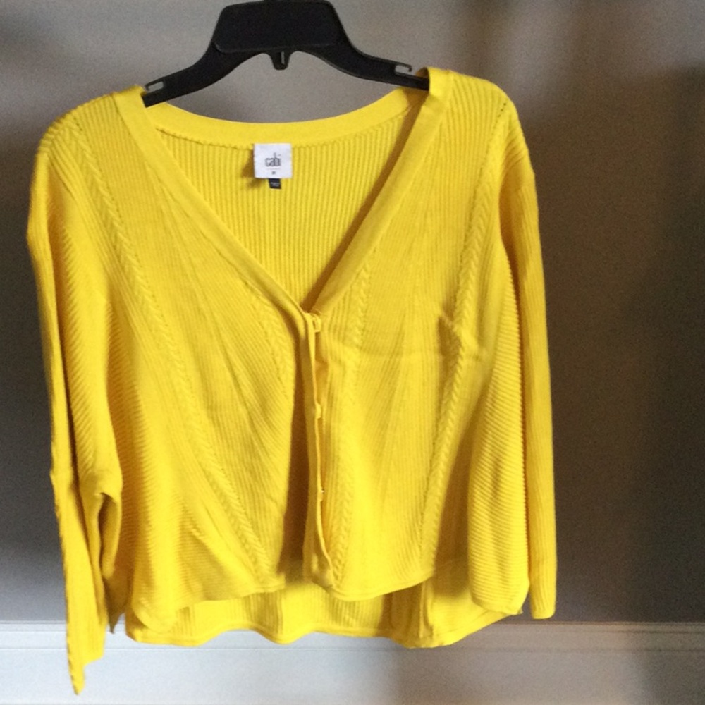 Bright Yellow Cardigan Sweater